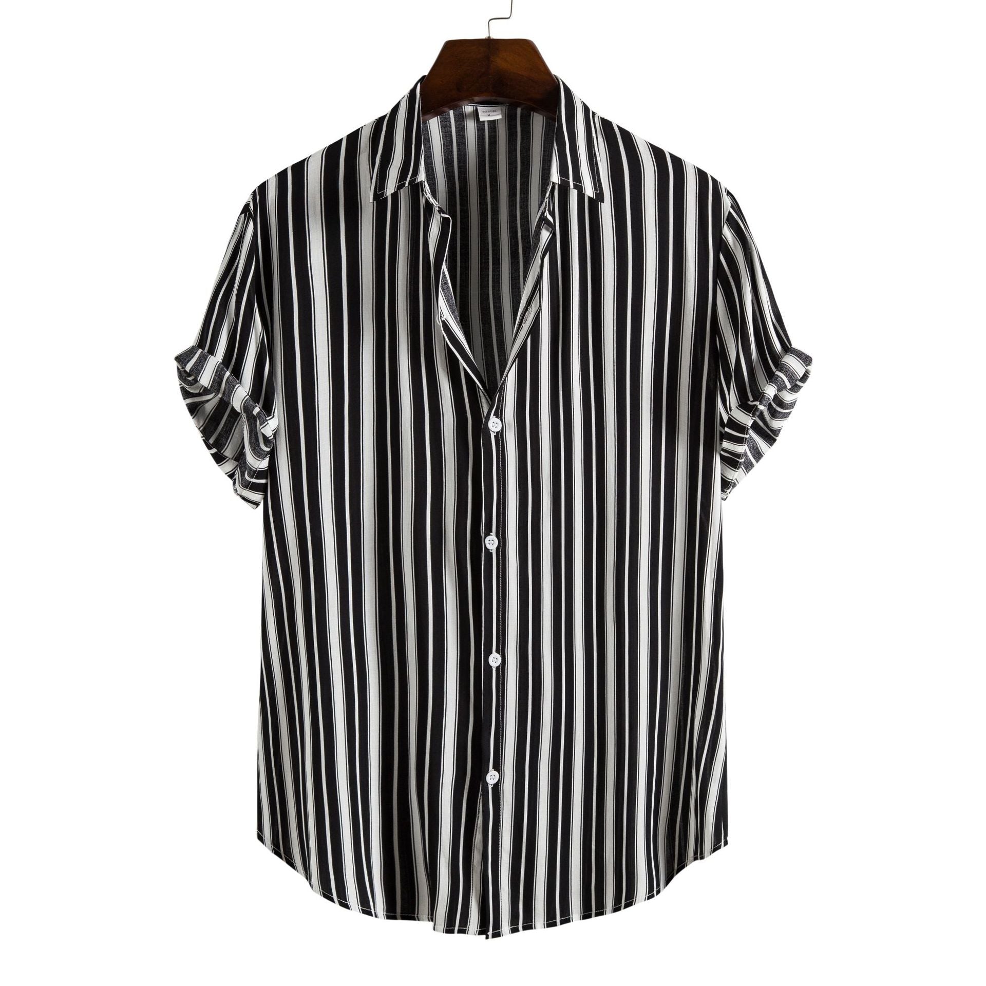 Men's Airy Striped Short Sleeve Shirt